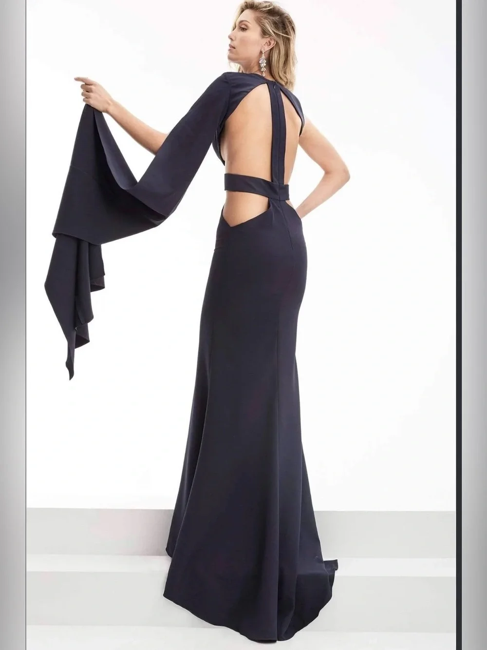 Jasz Couture - Jewel Cut Outs Long Dress 5951 size 10